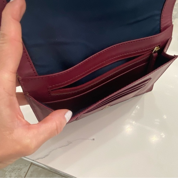 COLE HAAN Clutch Wallet with extra Change Pouch Cabernet - Picture 7 of 8